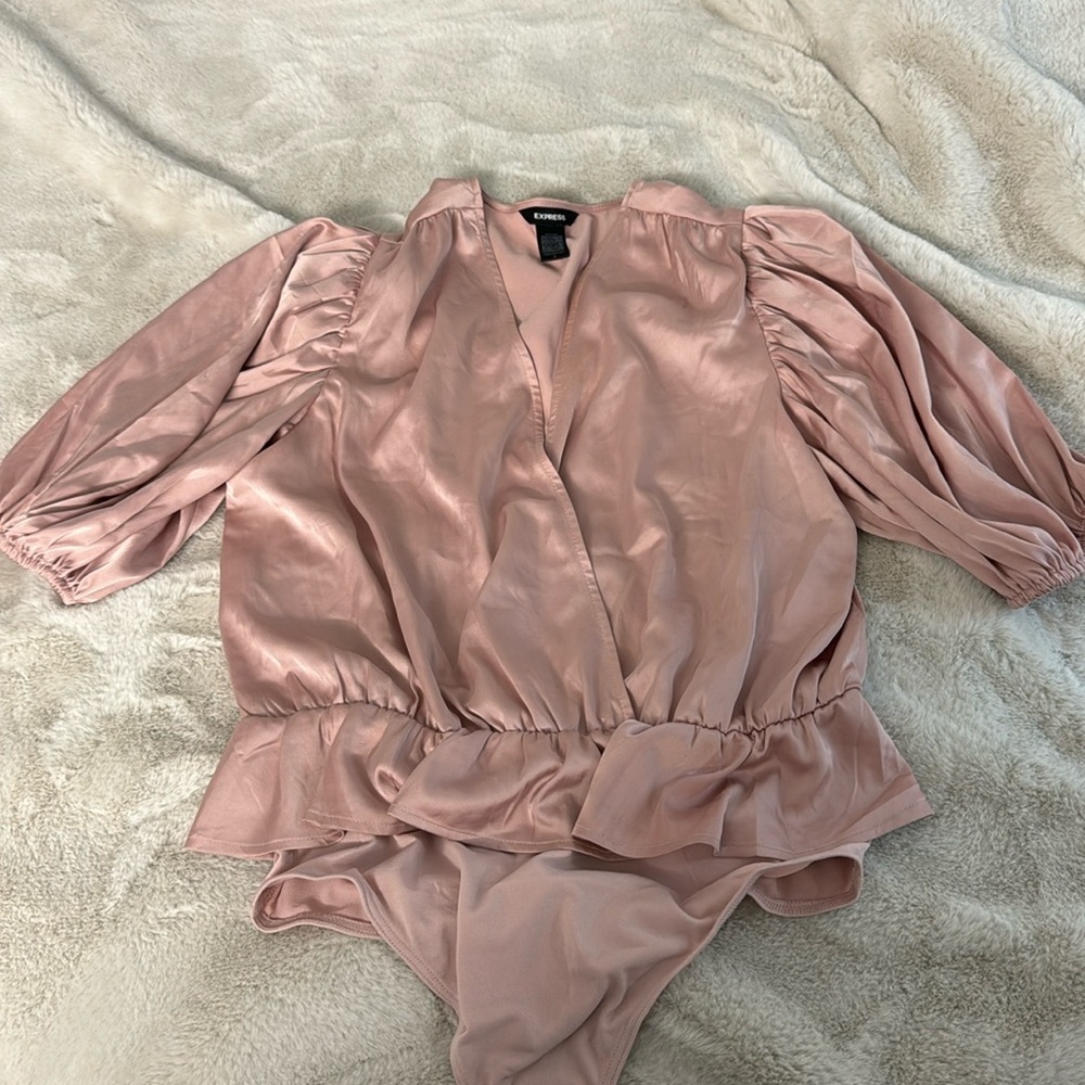 Express silky pink blouse